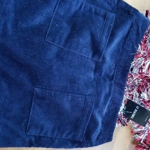 Navy Blue Courdoroy Skirt NWT